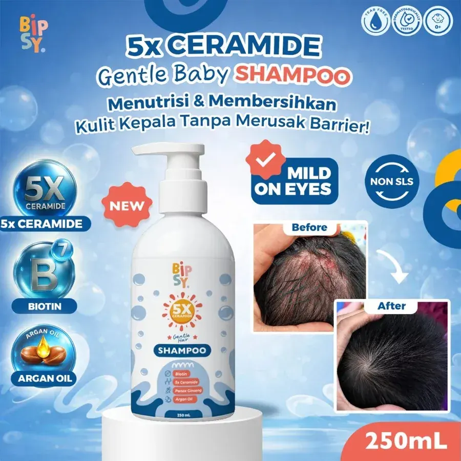 BIPSY 5x Ceramide Gentle Baby Shampoo 250 mL